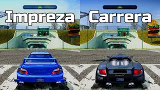 NFS Most Wanted: Subaru Impreza WRX STI vs Porsche Carrera GT - Drag Race