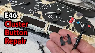 BMW E46 Dashboard Instrument Cluster Button Setting time Repair - DIY Guide