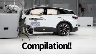 IIHS Small Overlap Crash Test Compilation