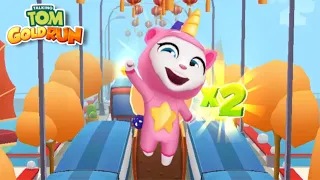 TALKING TOM GOLD RUN GAMEPLAY | TALKING UNICORN ANGELA