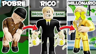 DE POBRE A RICO A MULTIMILLONARIO 😱 Roblox Brookhaven rp Mini Pelicula (Historia de roblox)