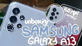 samsung galaxy a13 re-unboxing (awesome blue) 📦 + camera test! | Indonesia