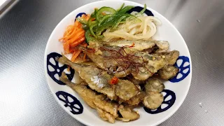 甘ふわっ！やっぱり日本は豆アジの南蛮漬けでしょう！(Fried horse mackerel marinated in spicy vinegar sauce)