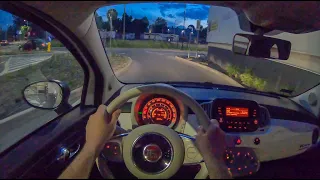 Fiat 500 Night | 4K POV Test Drive #259 Joe Black