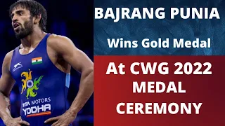 #shorts Bajrang Punia wins Gold #bajrangpunia #goldmedal Ceremony #wrestling #commonwealthgames2022