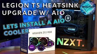 Lenovo Legion T5 PC NZXT Kraken Z53 AIO Install W/ Before After Benchmark Results!