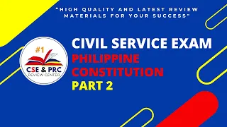 Civil Service Exam Drill for 2024 (Philippine Constitution Part 2)