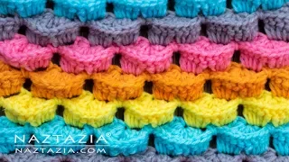 HOW to CROCHET 3D STITCH - for Scarf Blanket Hat and More - Stitchorama by Naztazia