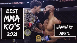 Best MMA KO's 2021 | JANUARY - APRIL | Non-UFC Knockouts