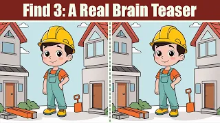 Spot The Difference : Find 3 - A Real Brain Teaser | Find The Difference #195