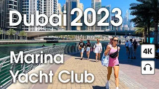 Dubai 🇦🇪 Marina Yacht Club [ 4K ] Walking Tour
