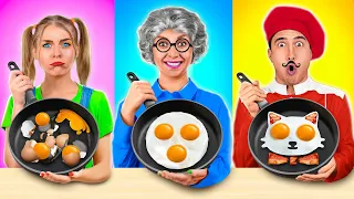 Me vs Grandma Cooking Challenge #5 | Simple Secret Kitchen Hacks and Tools by Multi DO Challenge