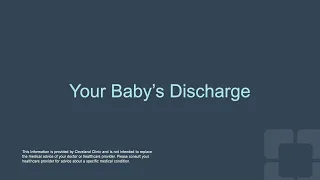 Newborn Baby Care for Parents | Your Baby’s Hospital Discharge