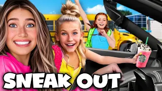 SNEAKiNG My SiSTERS OUT of SCHOOL! *we got caught*