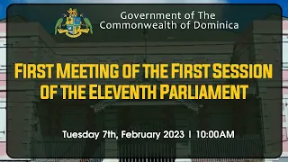 First Meeting of the First Session of the Eleventh Parliament