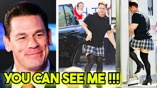 John Cena SPOTTED In Mini Skirt, Tights And High Heels On A Movie Set