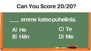 Finnish Language Grammar Quiz For Beginners | Choose the correct pronoun