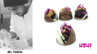 How to make rose Chocolate  | Beautiful mirror finished chocolate bonbon crafted by Mr. Fahim