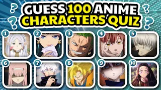 GUESS 100 ANIME CHARACTERS IN 3 SECONDS 💯✅ | Most Popular ANIMES 2024 🍥🔥