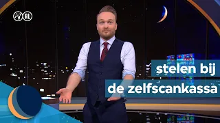 Stelen bij zelfscankassa's wordt steeds populairder | De Avondshow met Arjen Lubach (S3)