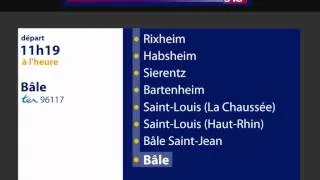 Annonce SNCF TER Bâle