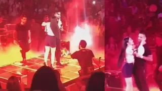 Maluma desprecia y empuja a una fan en pleno concierto en Guadalajara (21 de octubre 2017)
