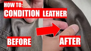 HOW TO: CONDITION LEATHER - EASY DIY - Keeping my 15 Year old leather jacket from DRYING OUT