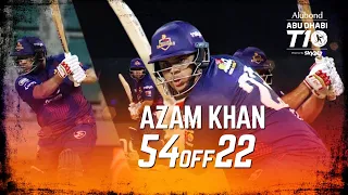 Azam Khan I 54 off 22 balls I Day 6 I Deccan Gladiators I Abu Dhabi T10 I Season 4