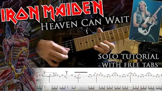 How to play Adrian Smith's solos #34 Heaven Can Wait (with tablatures and backing tracks)