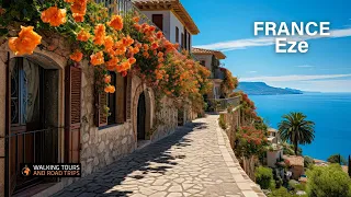 Eze France 🇫🇷 French Village Tour 🌞 Most Beautiful Villages in France 🍷 4k video