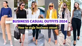 Business casual outfits 2024 Trends | capsule wardrobe | Casual Wardrobe #outfitinspo #fashiontrends