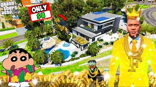 Franklin Upgrading NEW GOOGILLIONAIRE SECRET HOUSE in GTA 5 | SHINCHAN