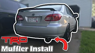 Installing A TRD Muffler On My Corolla!