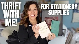 I Found GREAT Stationery Supplies at the THRIFT STORE Fountain Pen, Books, Coach Bag THRIFT with ME