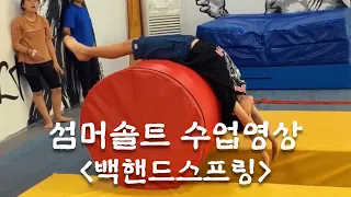 [섬머솔트 수업시간] 백핸드스프링 / backhandspring