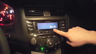 Honda Accord Radio Code Bypass (simple)