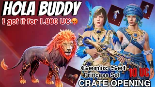 CRATE OPENING   Fiery Beast Buddy Set I got it for 1.800 UC and Princess Set Genie Set 10.000UC 😱