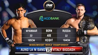 Aung La N Sang vs. Vitaly Bigdash II | ONE: BATTLEGROUND Fight Replay