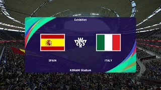 Spain U19 vs Italy U19 (13/07/2023) Semi-final UEFA U19 EURO 2024 PES 2021