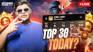 🇮🇳  SICK GAMEPLAY TOP 20 CONQUEROR RANK PUSH | BGMI LIVE | HYDRA MASTIZONE