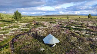 Femundsmarka Aug. 23: Sturm, Bäche, Seen, Sümpfe, tolle Landschaft