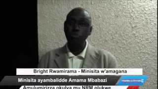 Minisita ayambalidde Amama Mbabazi