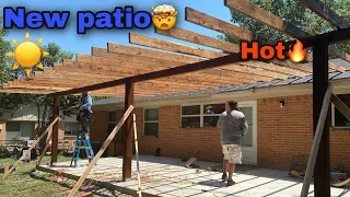 How to buld a simple Patio cover 🔥(step by step)