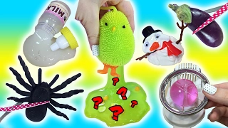 What's Inside Squishy Spider Toy! Homemade Gudetama Stress Ball!