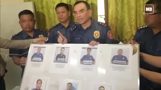 NCRPO Dir. Guillermo Eleazar presents the pictures of the 7 narcotics police officers