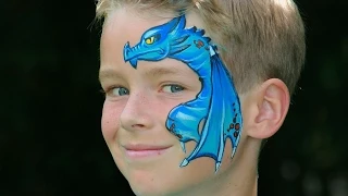 Dragon face painting tutorial - Dragon makeup for Halloween