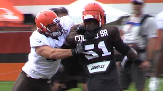 First day of tackling in full pads at Browns training camp