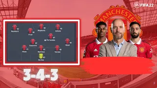 *UPDATED TACTICS* Erik ten Hag's 4-3-3 Manchester Utd Tactics in FIFA 22 (works on FIFA 23)