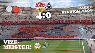 VfB Stuttgart 4:0 Borussia M‘Gladbach 🤯 VIZEMEISTER! 😍 Brodelnde Stimmung 🔊 Audio Stadion Vlog ⚪🔴