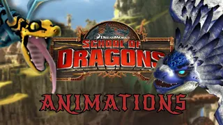 School of Dragons Animations: Chimeragon (Mystery Class) and Flame Whipper (Stoker Class)